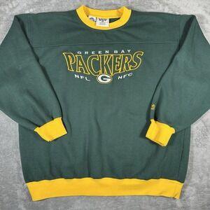 VINTAGE 90s Green Bay Packers Sweatshirt Men's XL Crewneck Lee Sport NFL Graphic